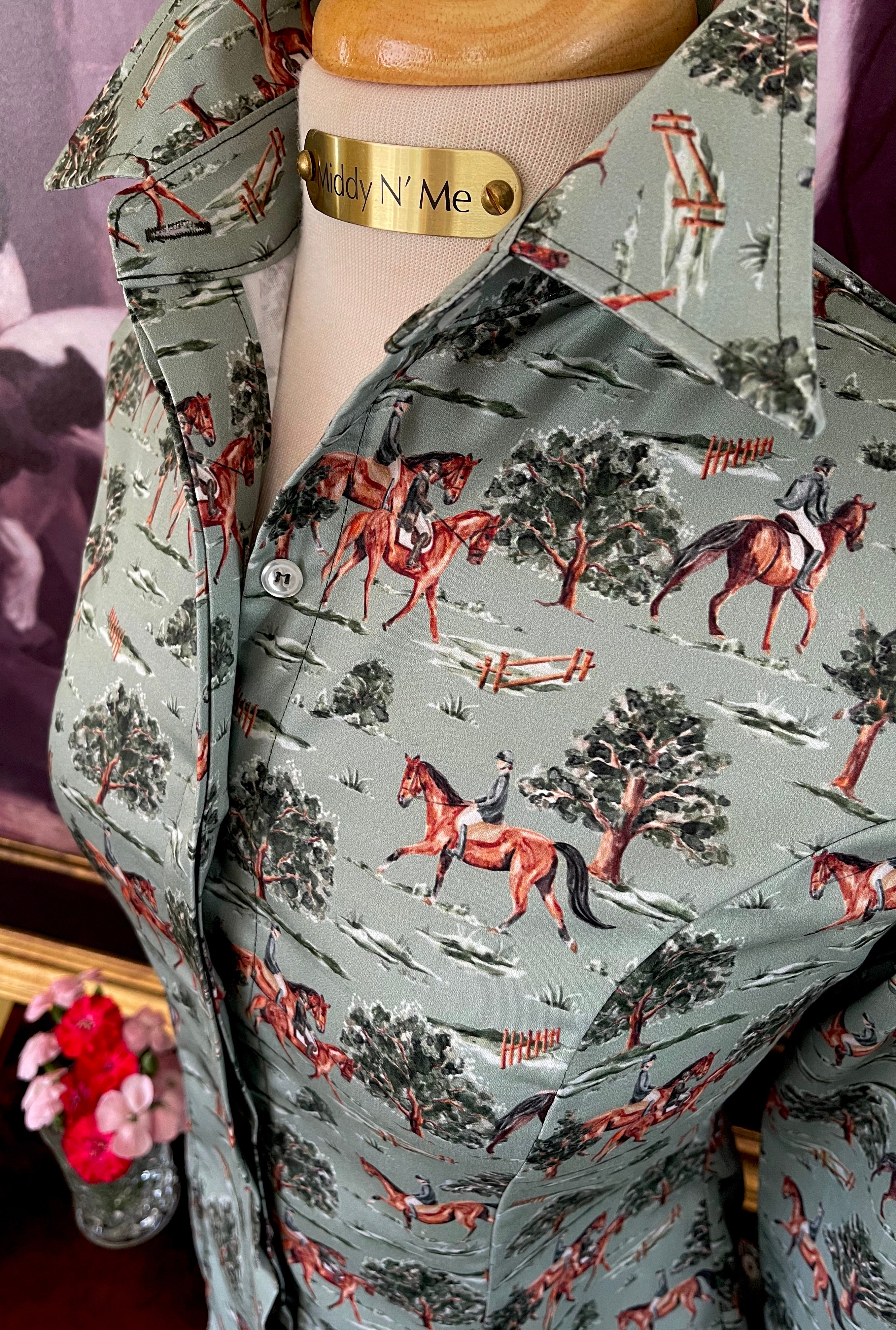 RIVER ROAD SHIRT IN SAGE