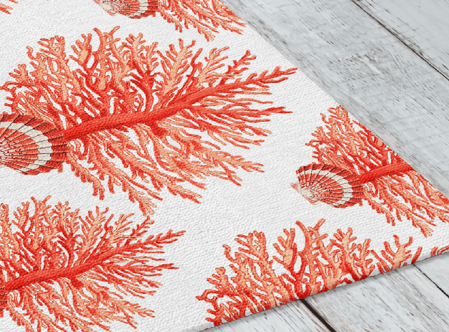 SEA BLOOMS RUG IN ORANGE - Middy N' Me