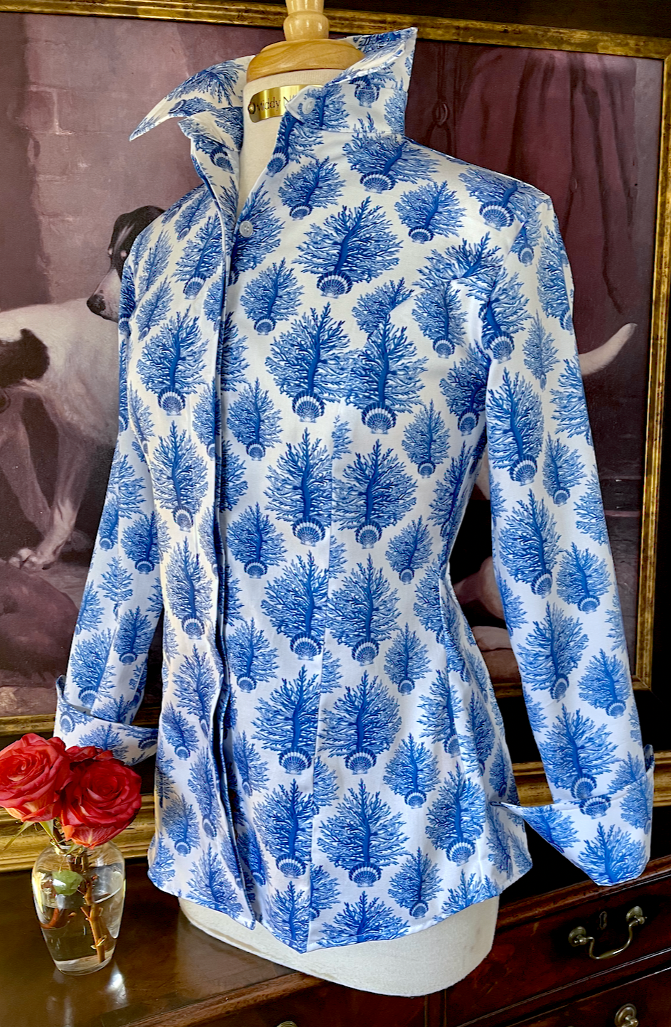 SEA BLOOMS SHIRT IN BLUE