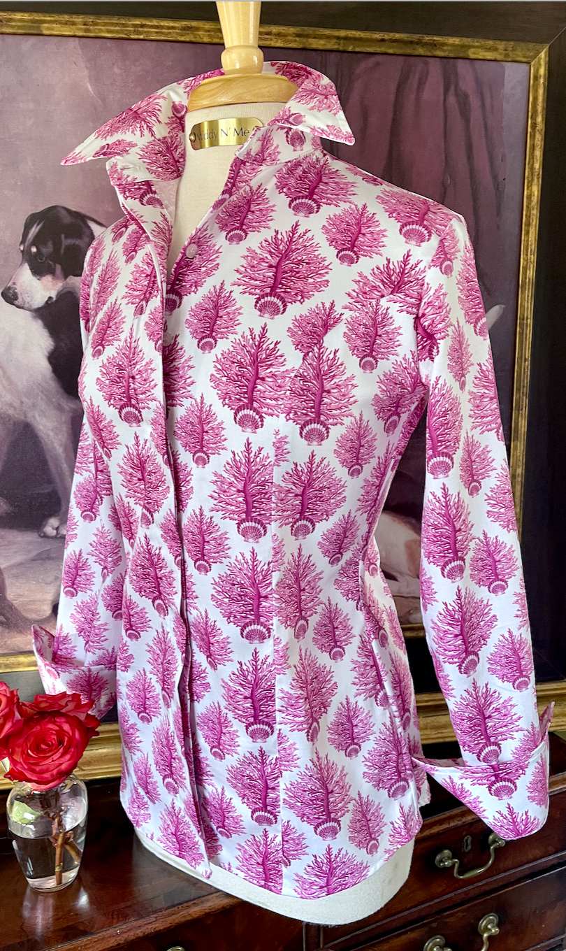 SEA BLOOMS SHIRT IN ROSEINE