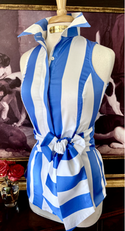 PADDOCK STRIPE SHIRT IN CORNFLOWER
