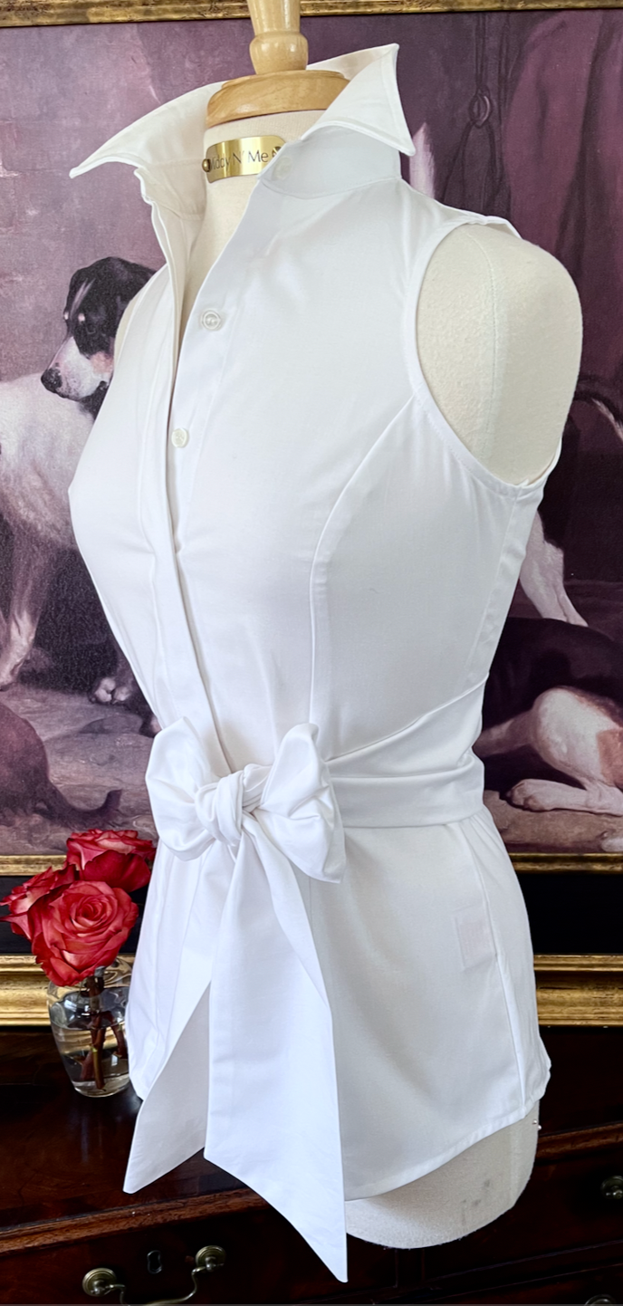 SUMMER RIDE SHIRT WITH SASH IN WHITE