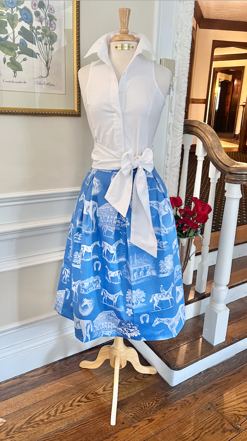 COUNTRY LIVING SKIRT IN WEDGEWOOD