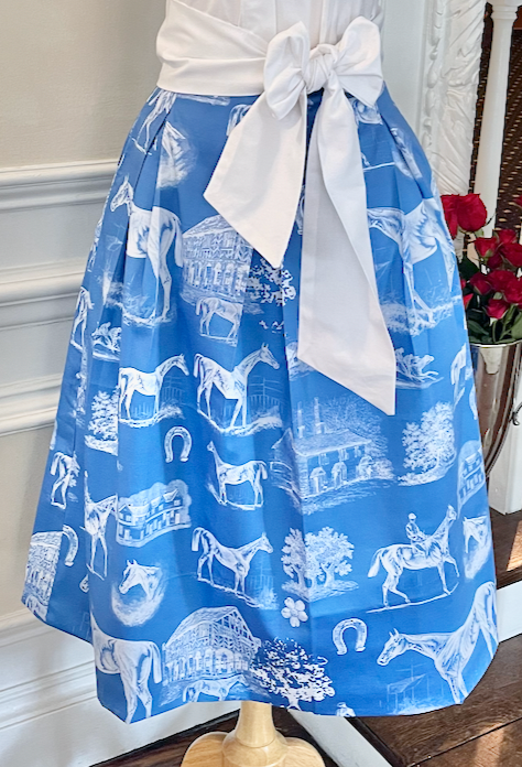 COUNTRY LIVING SKIRT IN WEDGEWOOD
