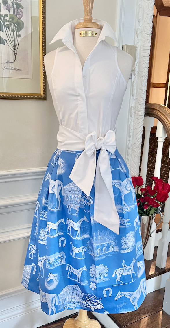 COUNTRY LIVING SKIRT IN WEDGEWOOD