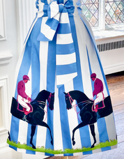 PADDOCK PARADE SKIRT IN CORNFLOWER  (PAIRED PERFECTLY WITH THE PADDOCK STRIPE SHIRT IN CORNFLOWER WITH SASH, SOLD SEPARATELY)