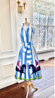 PADDOCK PARADE SKIRT IN CORNFLOWER  (PAIRED PERFECTLY WITH THE PADDOCK STRIPE SHIRT IN CORNFLOWER WITH SASH, SOLD SEPARATELY)