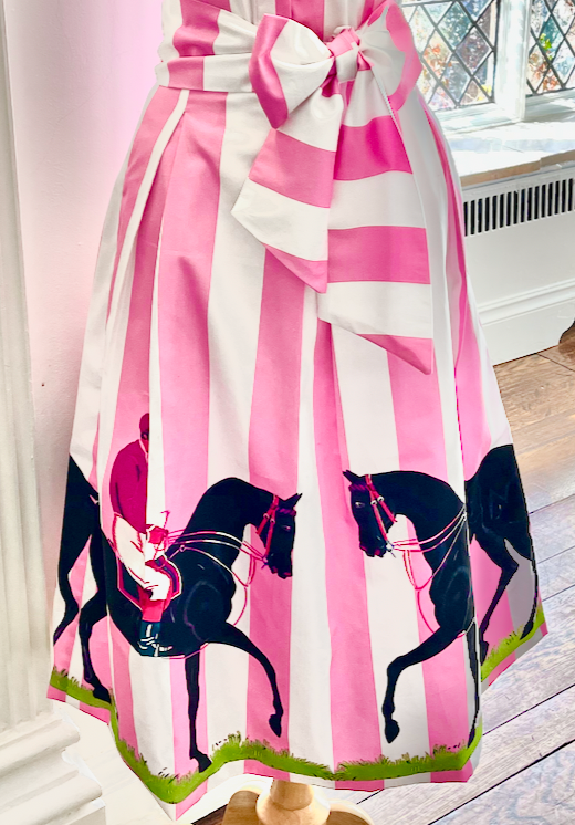 PADDOCK PARADE SKIRT IN PERFECT PINK (PAIRED PERFECTLY WITH THE PADDOCK STRIPE SHIRT IN PERFECT PINK WITH SASH, SOLD SEPARATELY)