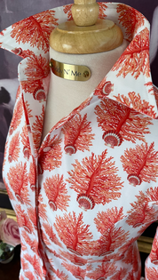 SEA BLOOMS SHIRT IN ORANGE