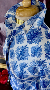 SEA BLOOMS SHIRT IN BLUE