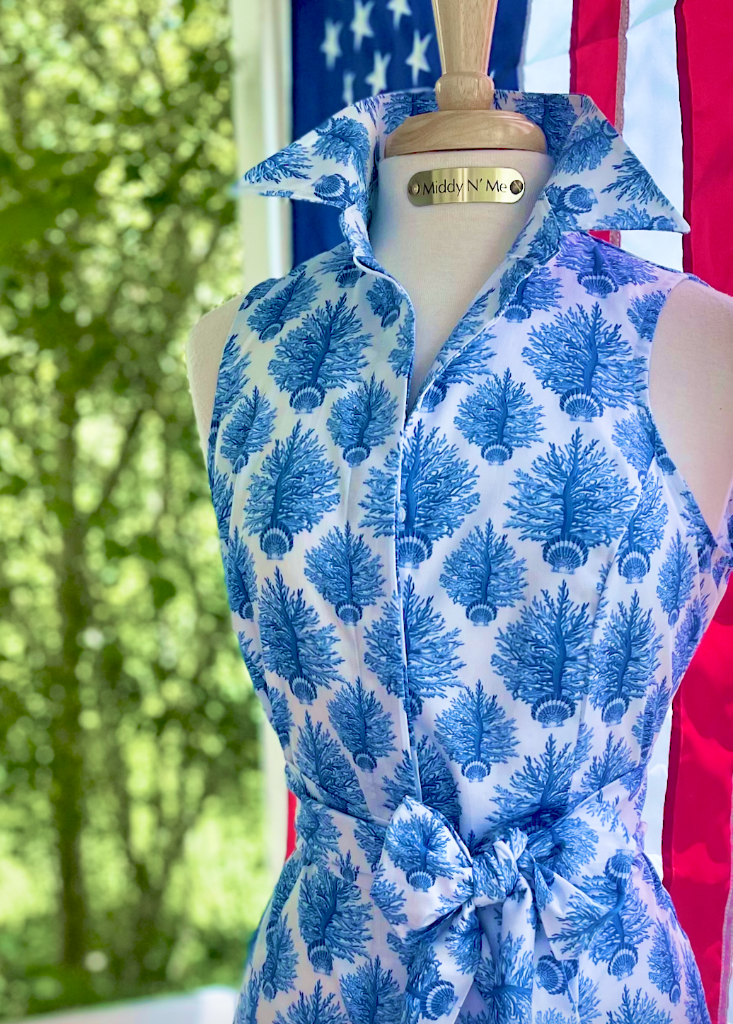 SEA BLOOMS TUNIC IN BLUE