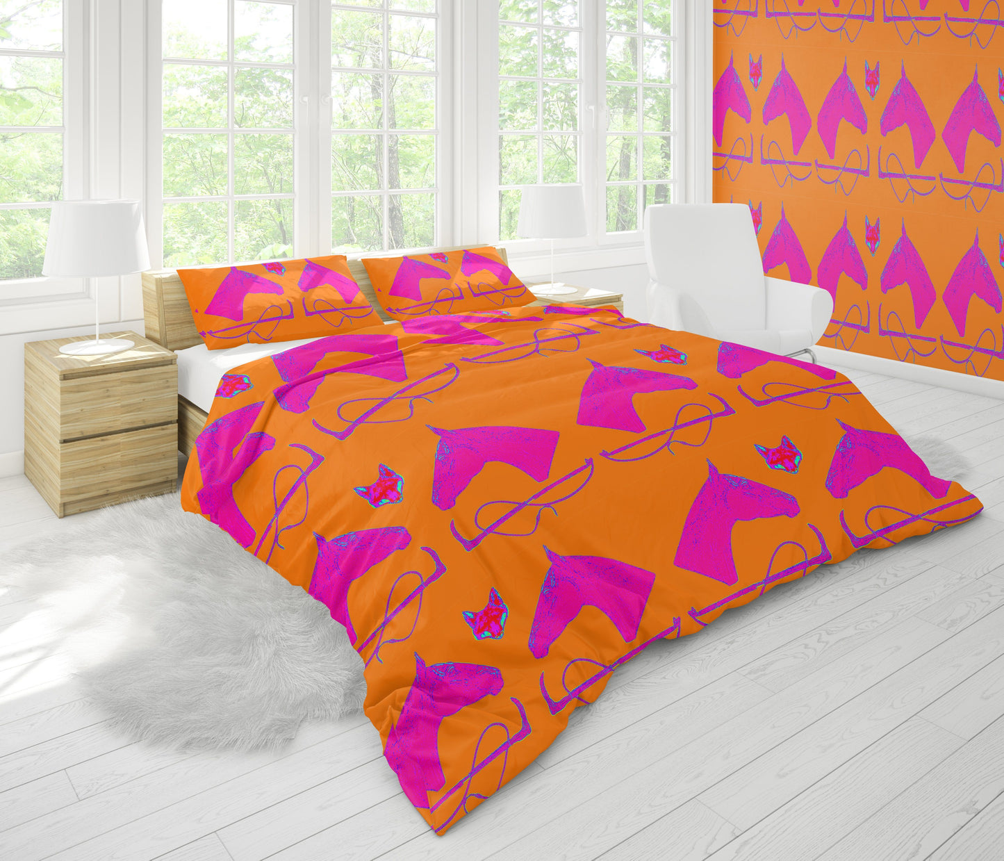 MILLBROOK DUVET IN TANGERINE - Middy N' Me