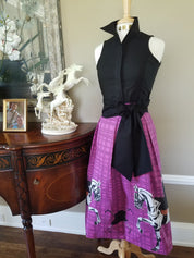 SUMMER RIDE SHIRT IN BLACK WITH SASH - Middy N' Me