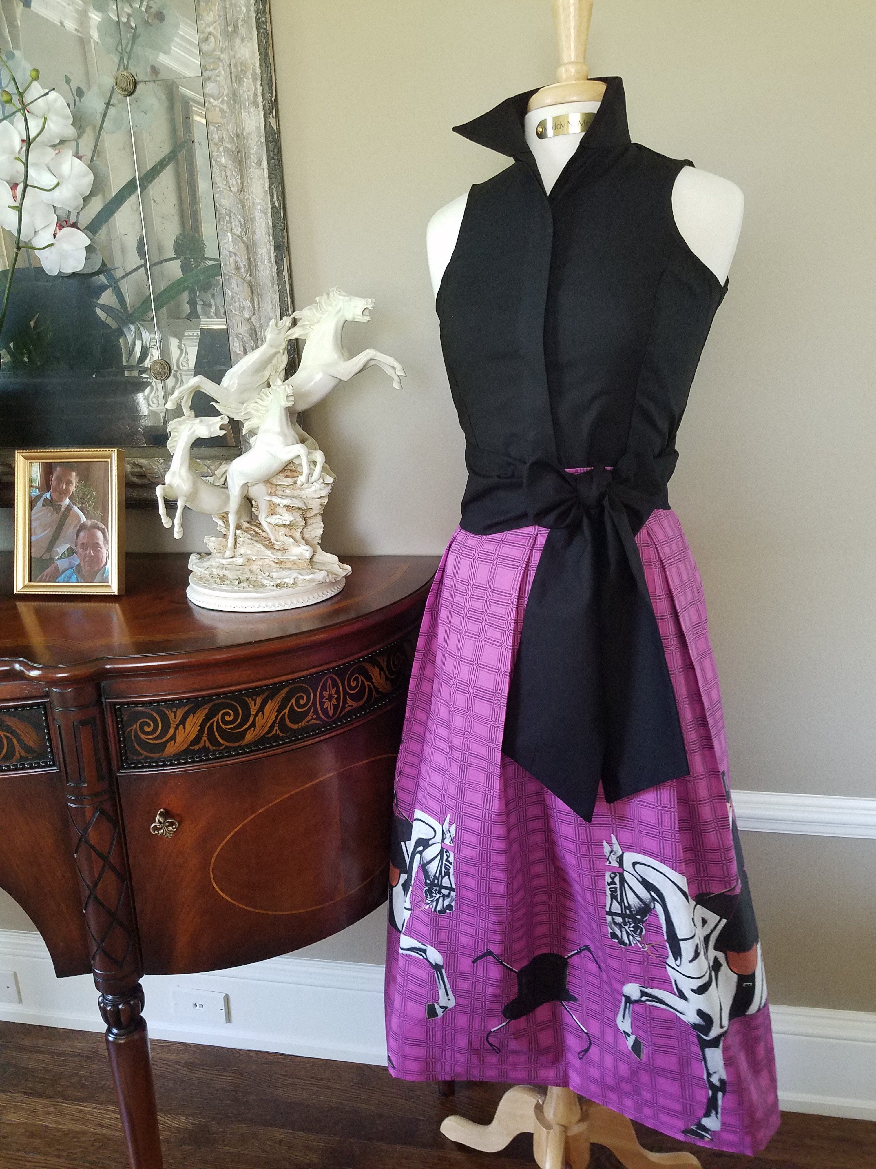 SUMMER RIDE SHIRT IN BLACK WITH SASH - Middy N' Me