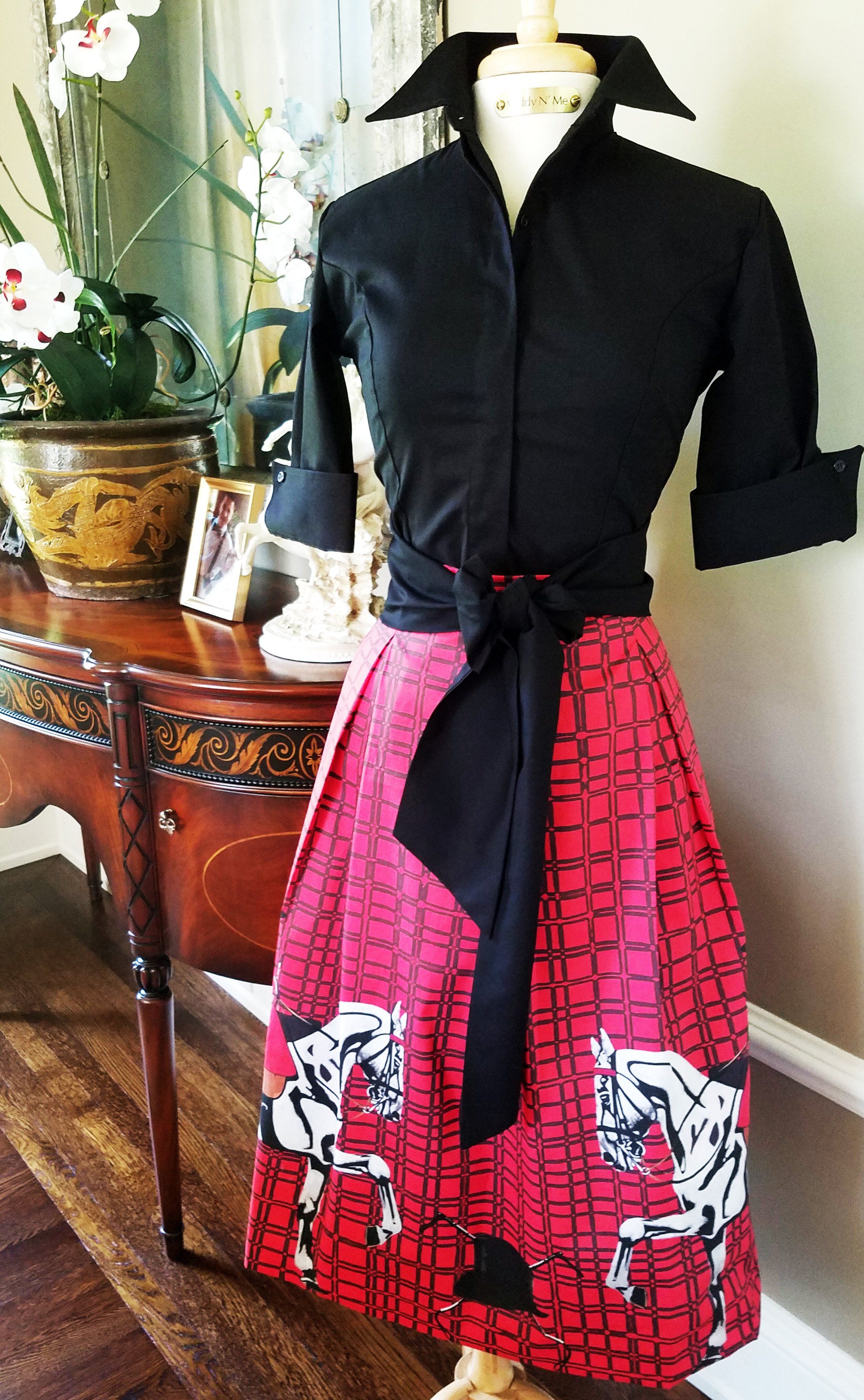 BLACKMORE SKIRT IN SCARLET – Middy N' Me