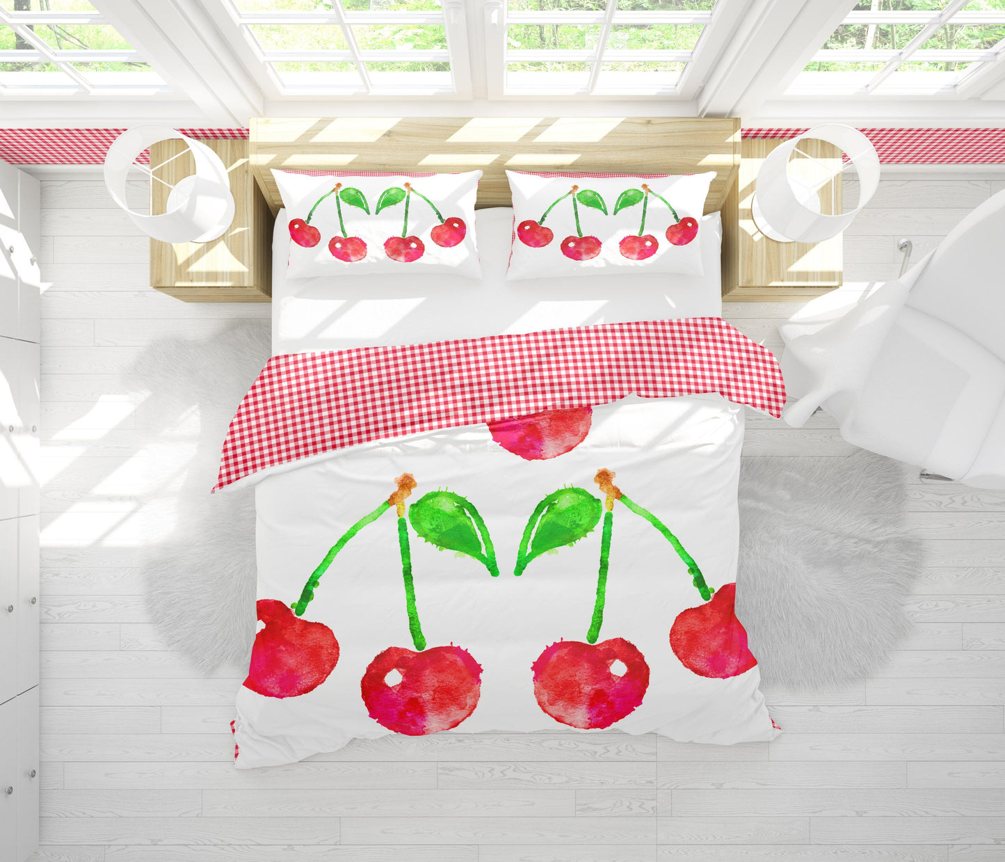 SUMMER LOVE DUVET IN CHERRY - Middy N' Me