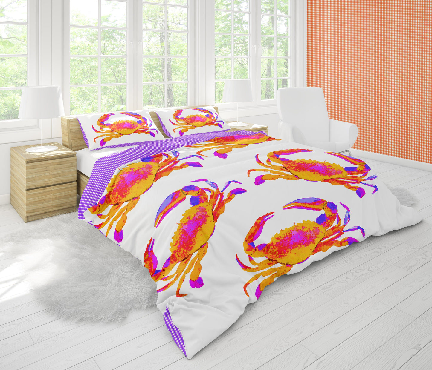 CRAB LOVE DUVET IN ORANGE - Middy N' Me