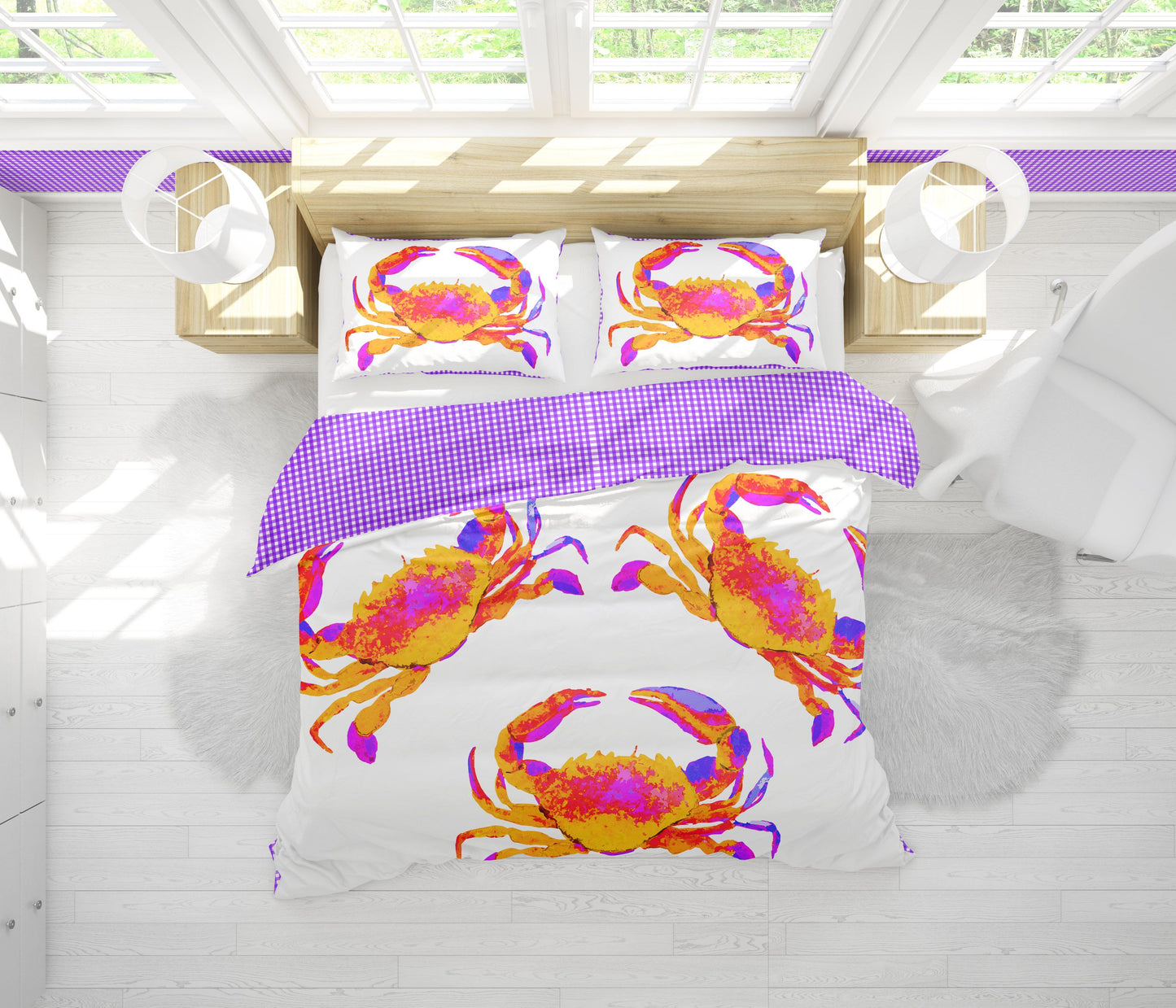 CRAB LOVE DUVET IN ORANGE - Middy N' Me