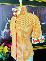 CRAB LOVE ON ORANGE GINGHAM - Middy N' Me