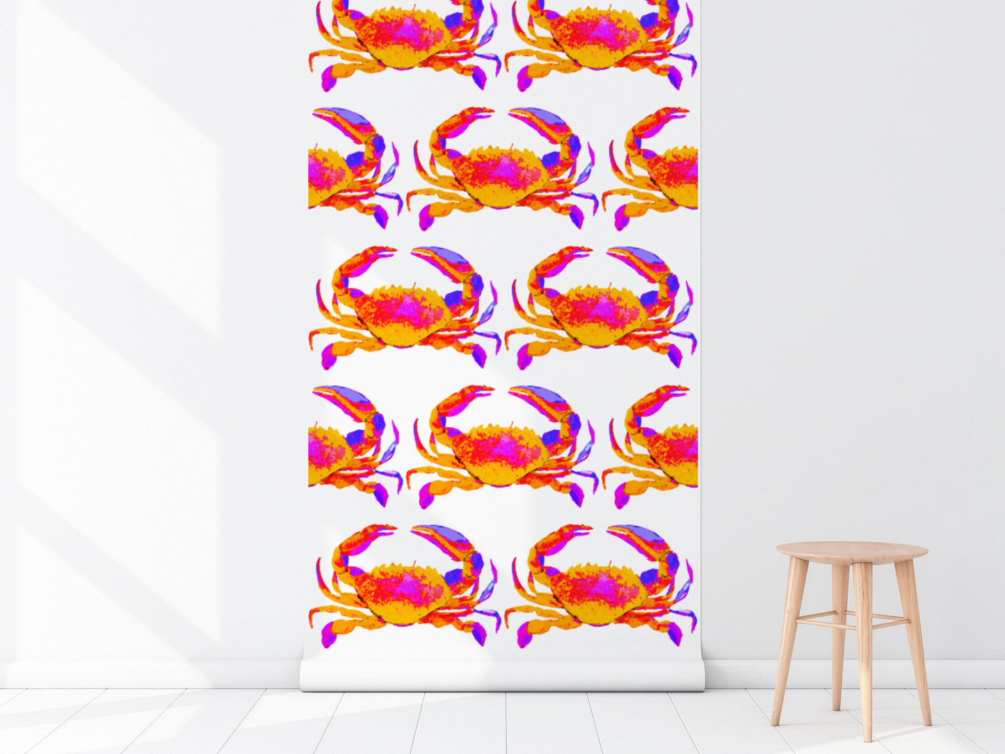 CRAB LOVE IN TANGERINE WALLPAPER - Middy N' Me