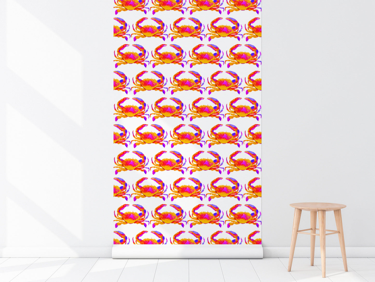 CRAB LOVE IN TANGERINE WALLPAPER - Middy N' Me