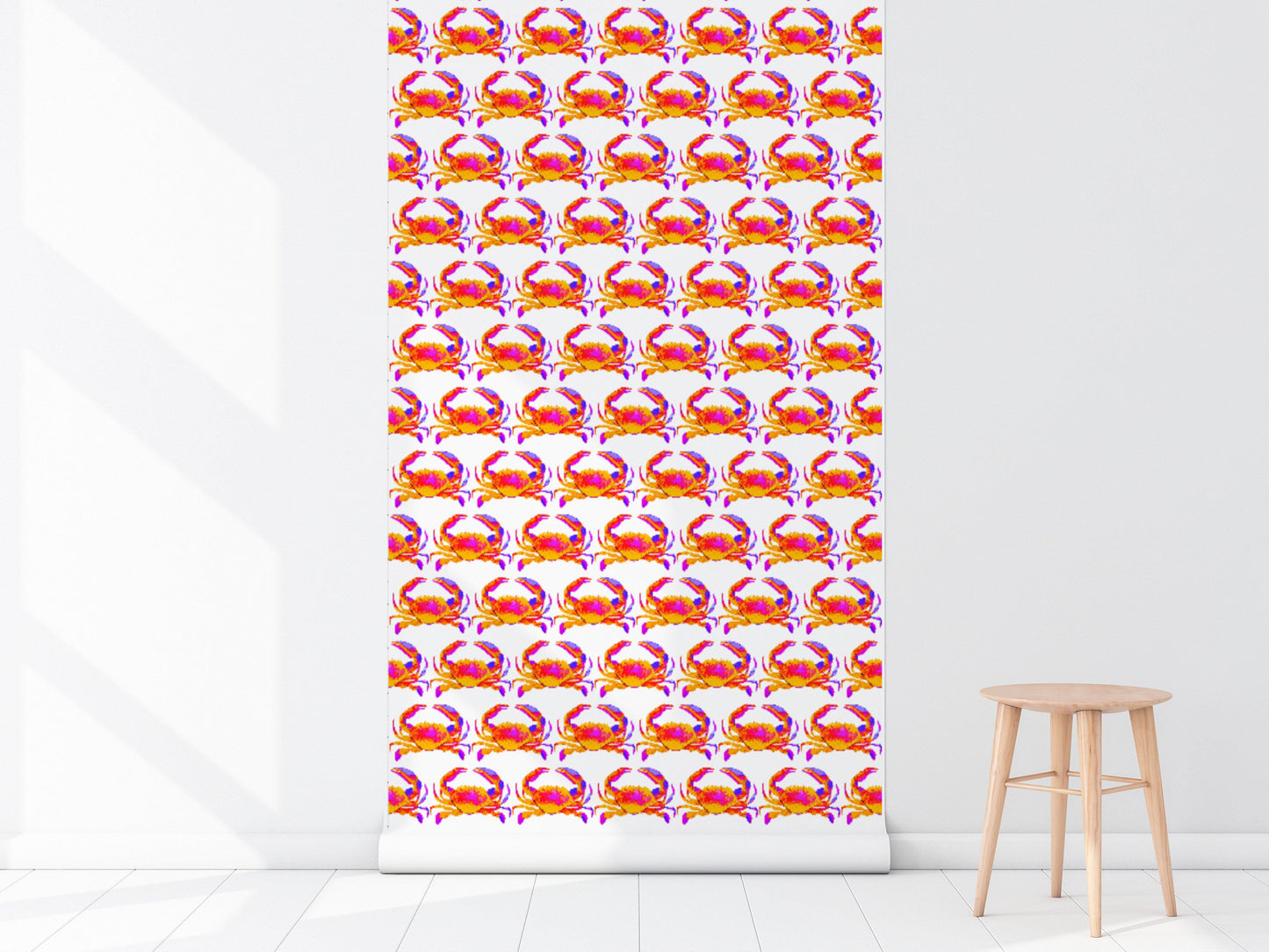 CRAB LOVE IN TANGERINE WALLPAPER - Middy N' Me