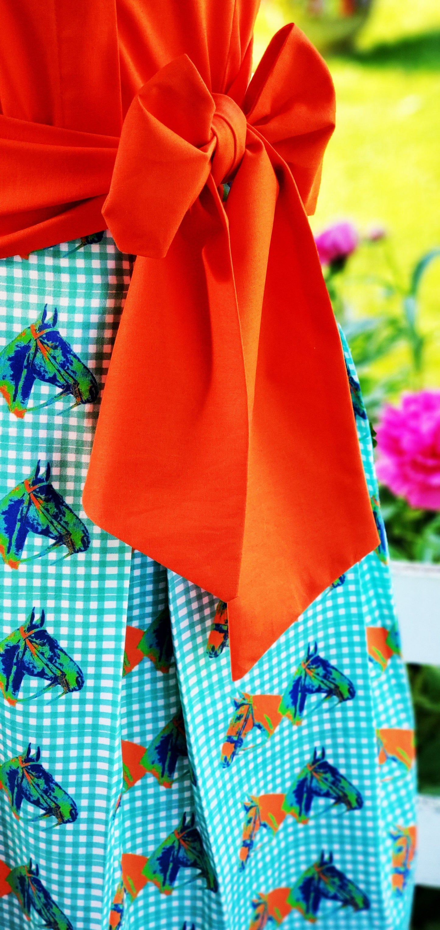 HORSE COUNTRY SKIRT IN TURQUOISE - Middy N' Me