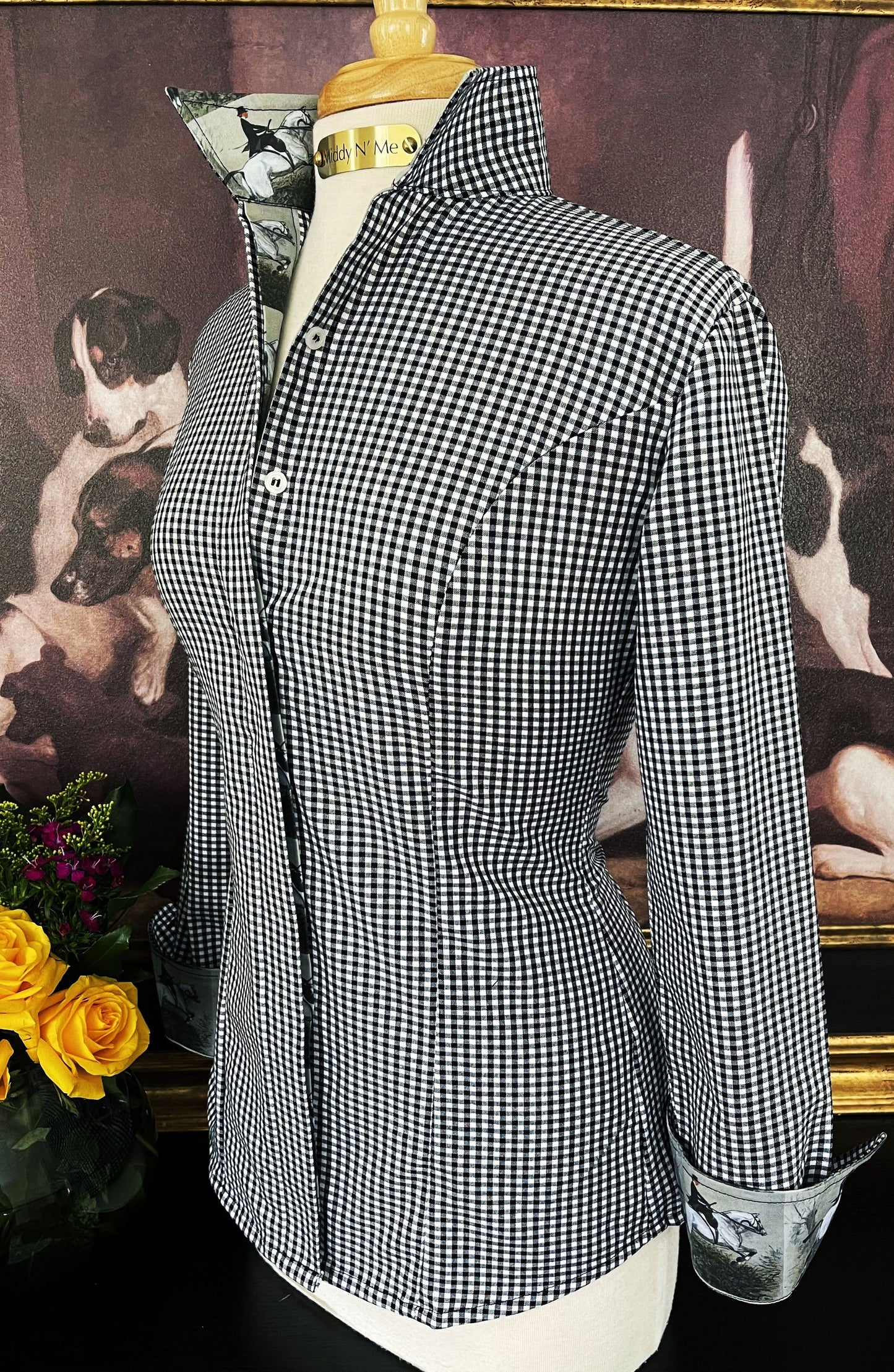 LADY GREY ON BLACK GINGHAM - Middy N' Me