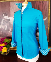 LAUREN SHIRT IN LAGOON - Middy N' Me