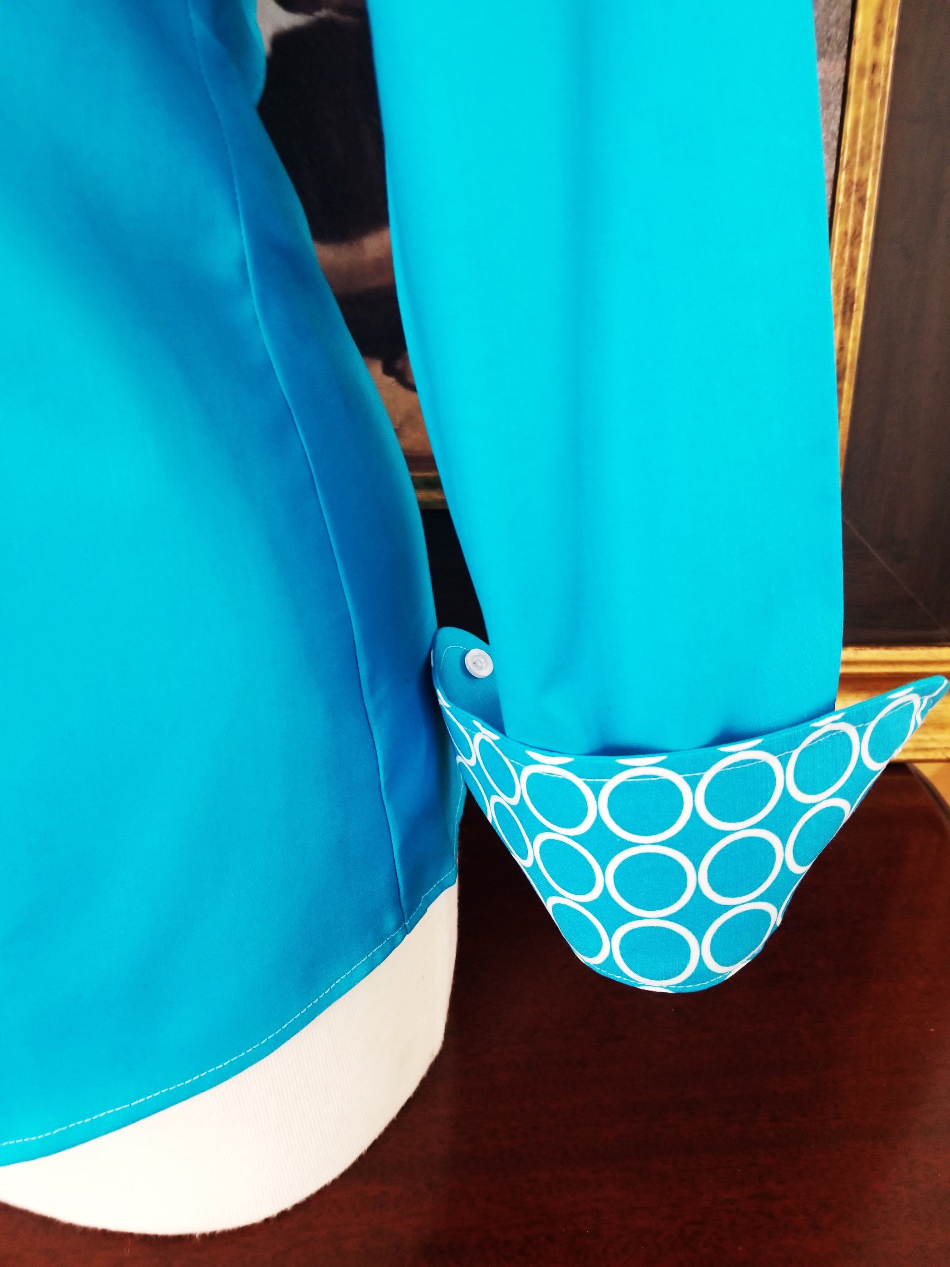 LAUREN SHIRT IN LAGOON - Middy N' Me