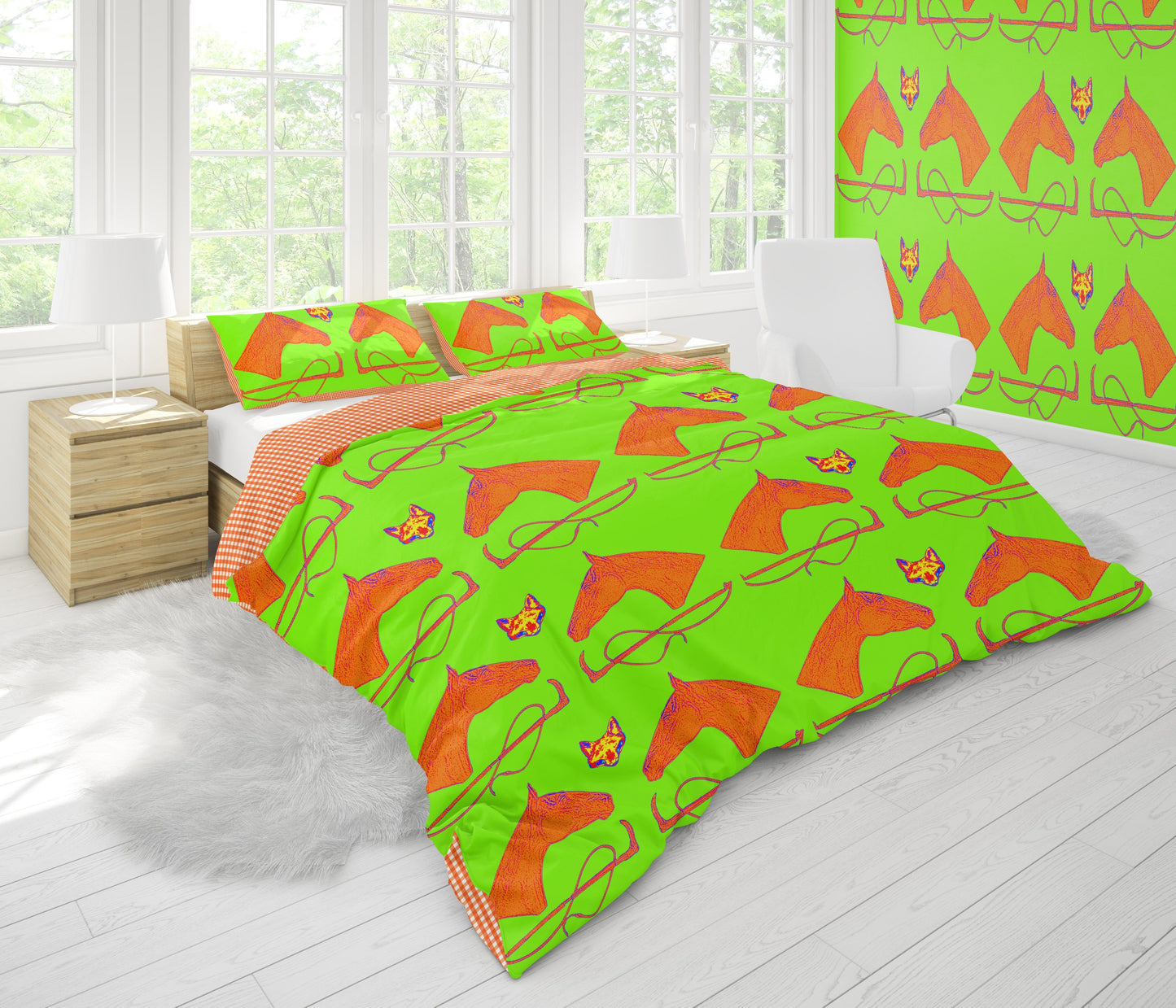 MILLBROOK DUVET IN KIWI - Middy N' Me