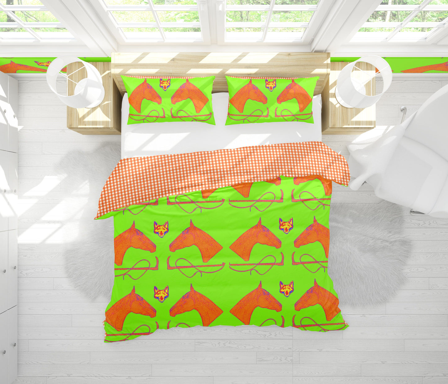 MILLBROOK DUVET IN KIWI - Middy N' Me