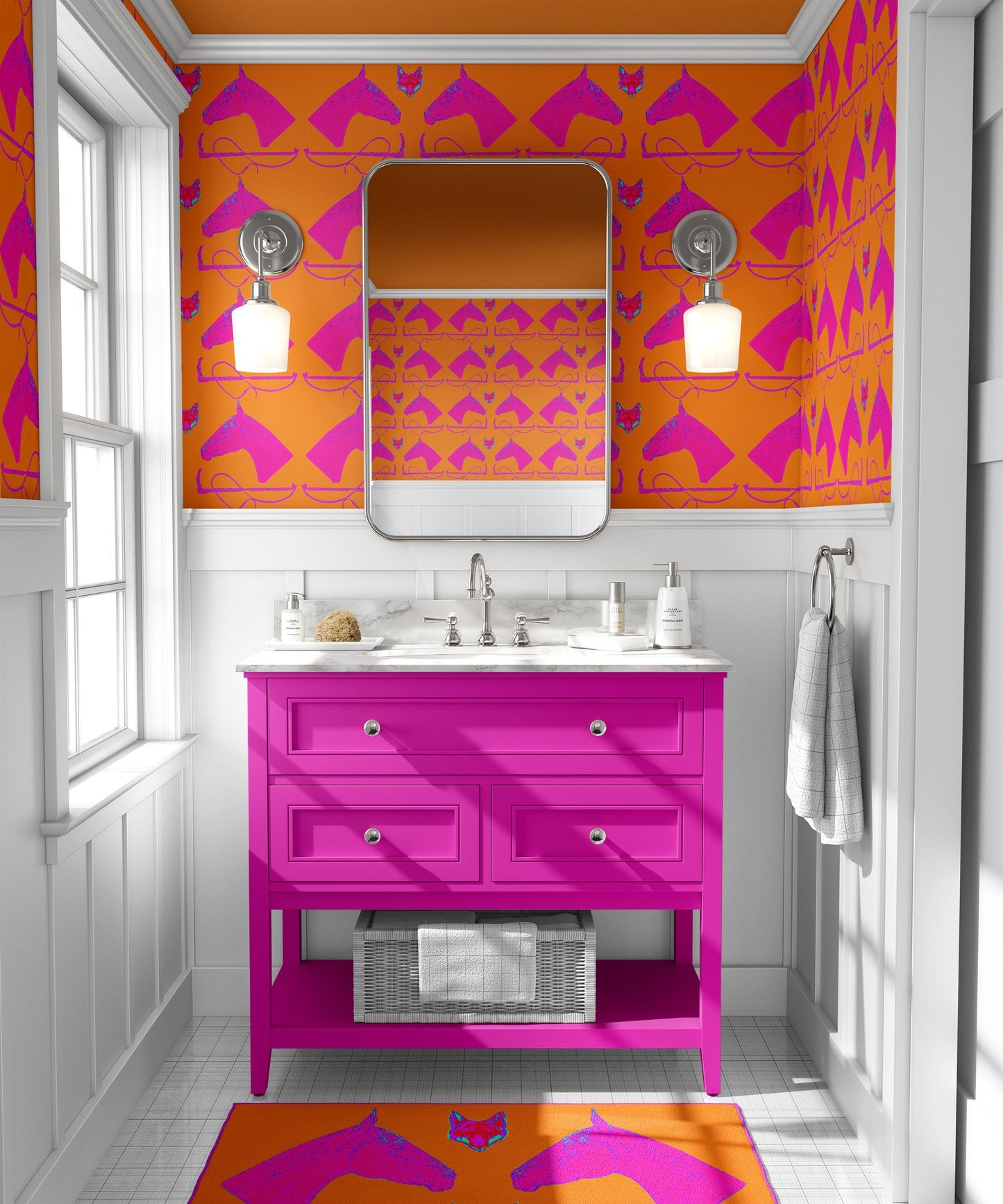 MILLBROOK IN TANGERINE WALLPAPER - Middy N' Me