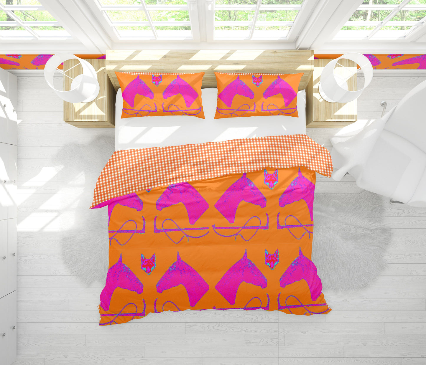 MILLBROOK DUVET IN TANGERINE - Middy N' Me