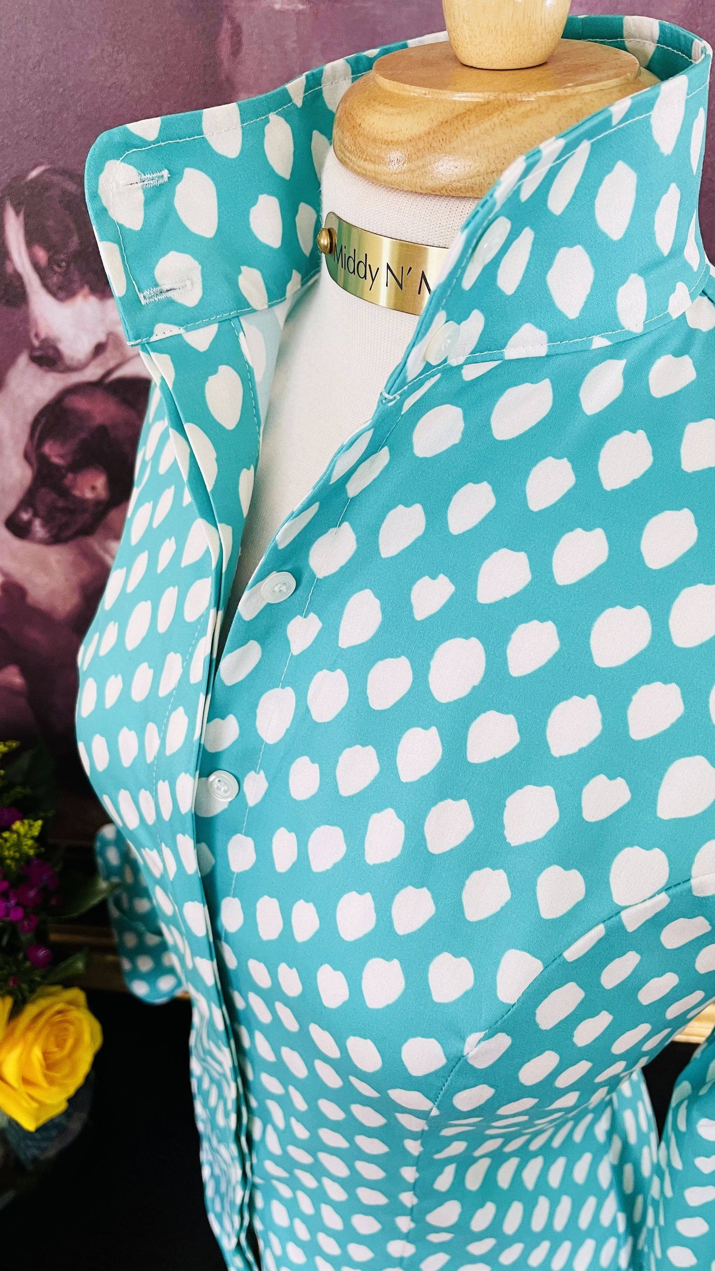 POPPY SHIRT IN TURQUOISE - Middy N' Me