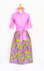 SUMMER RIDE SHIRT WITH SASH IN BALLERINA - Middy N' Me