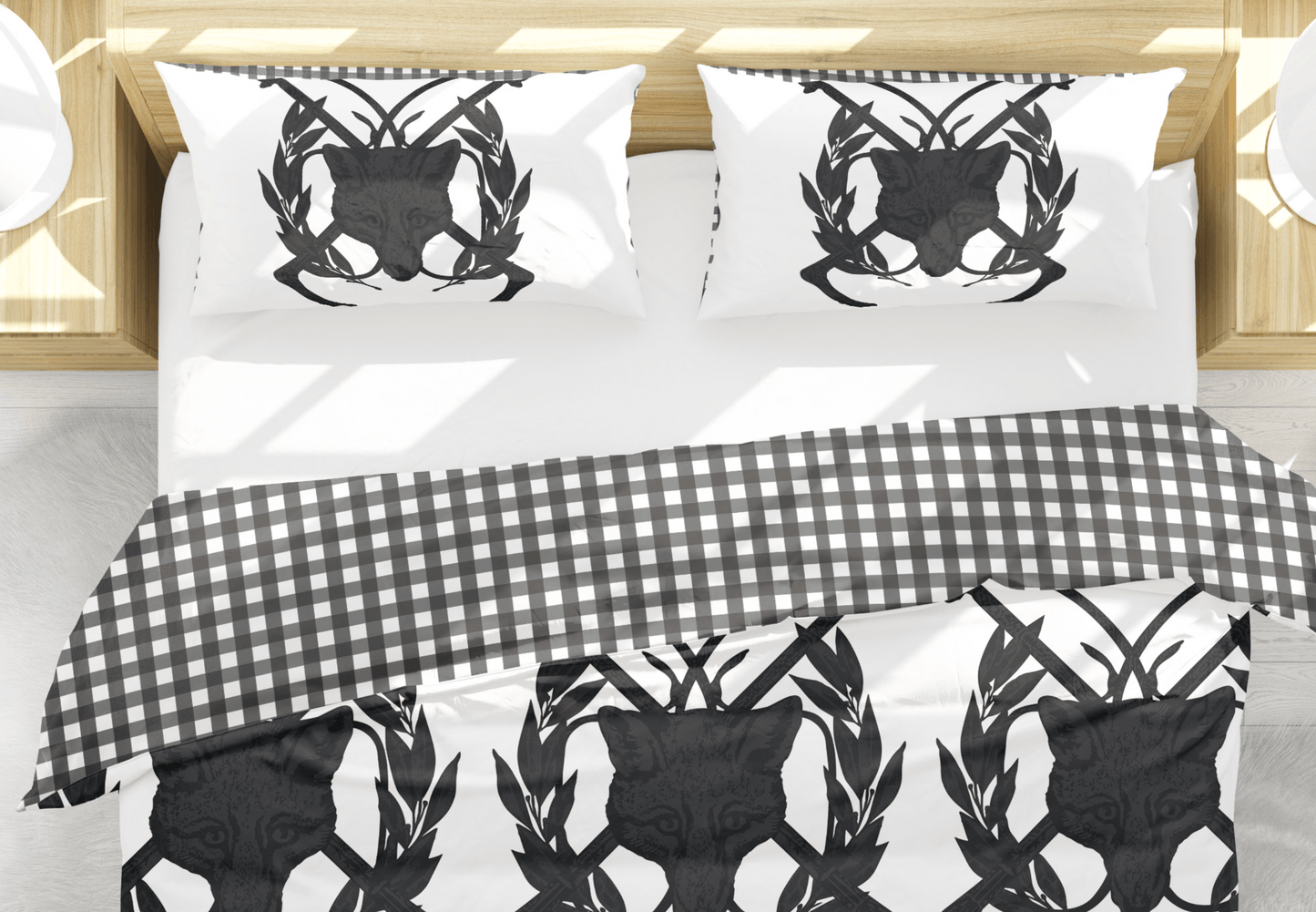 KESWICK DUVET IN BLACK AND SOFT WHITE - Middy N' Me