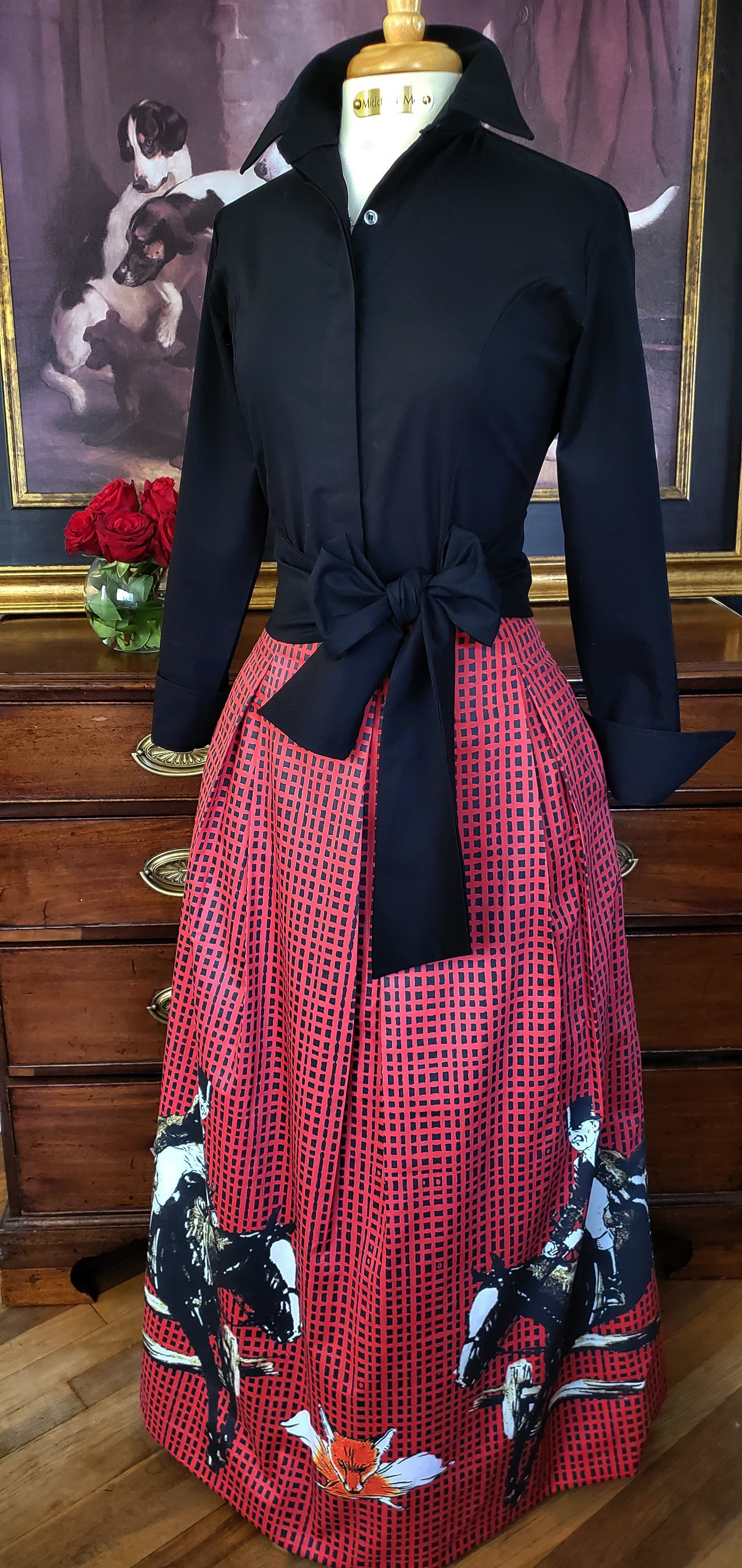 THE DUKE SKIRT IN CRIMSON - Middy N' Me