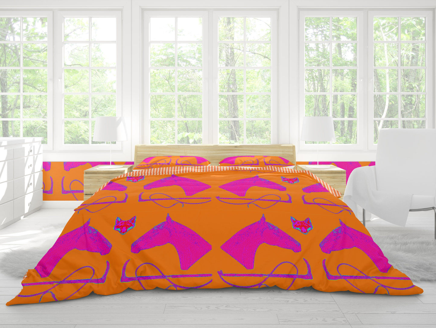 MILLBROOK DUVET IN TANGERINE - Middy N' Me