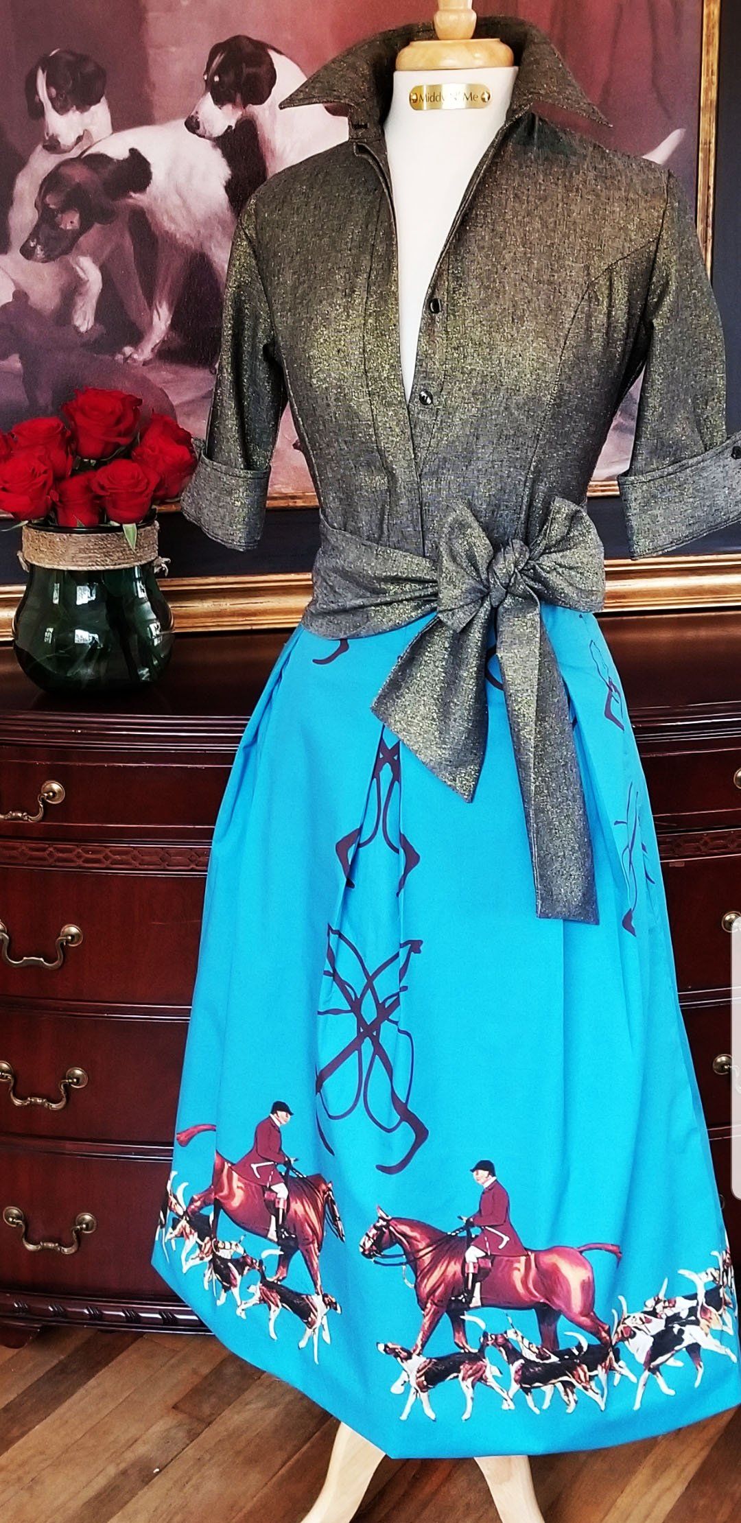 "THE PACK" SKIRT IN PEACOCK - Middy N' Me