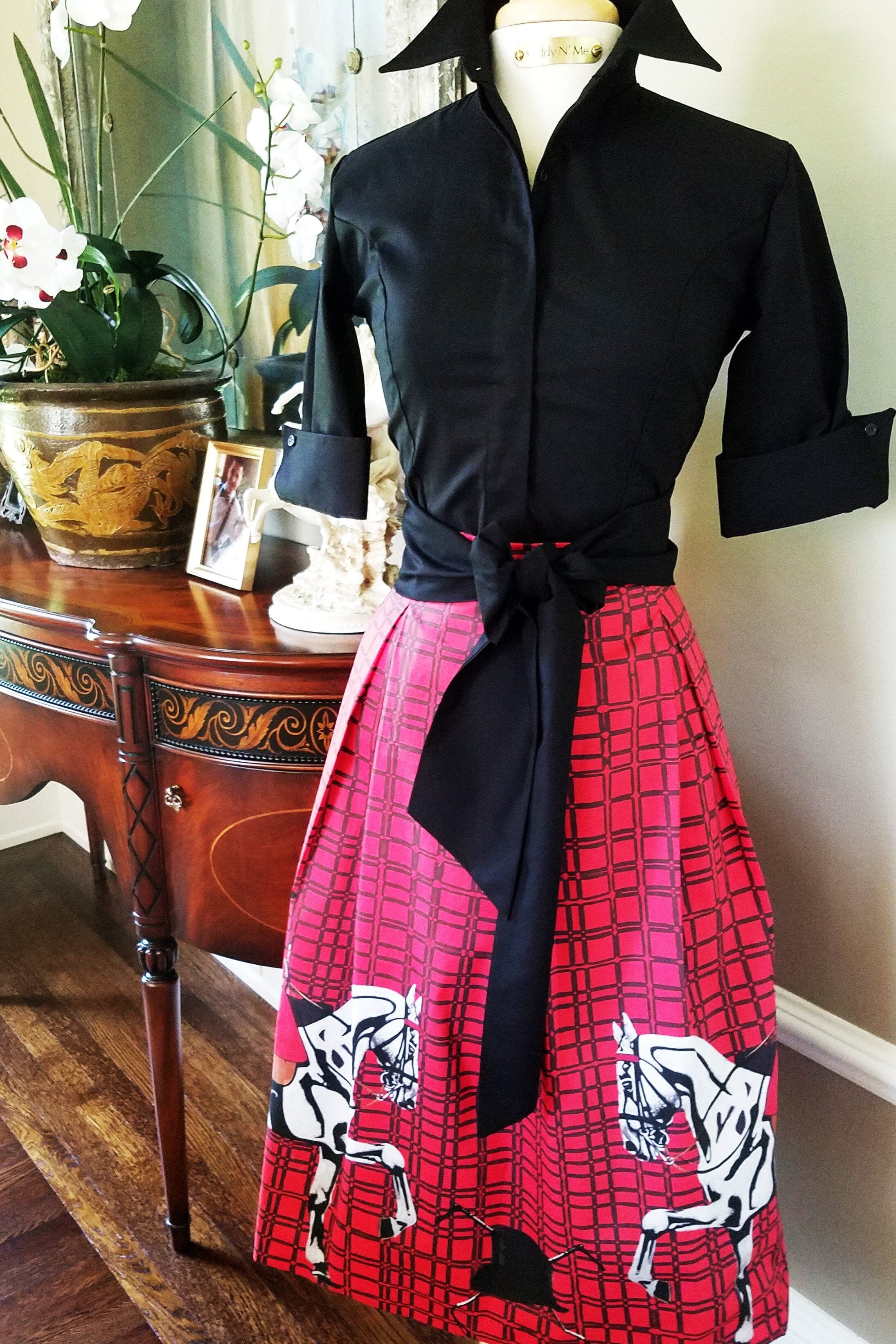 BLACKMORE SKIRT IN SCARLET - Middy N' Me