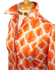 SEA BLOOMS SHIRT IN ORANGE