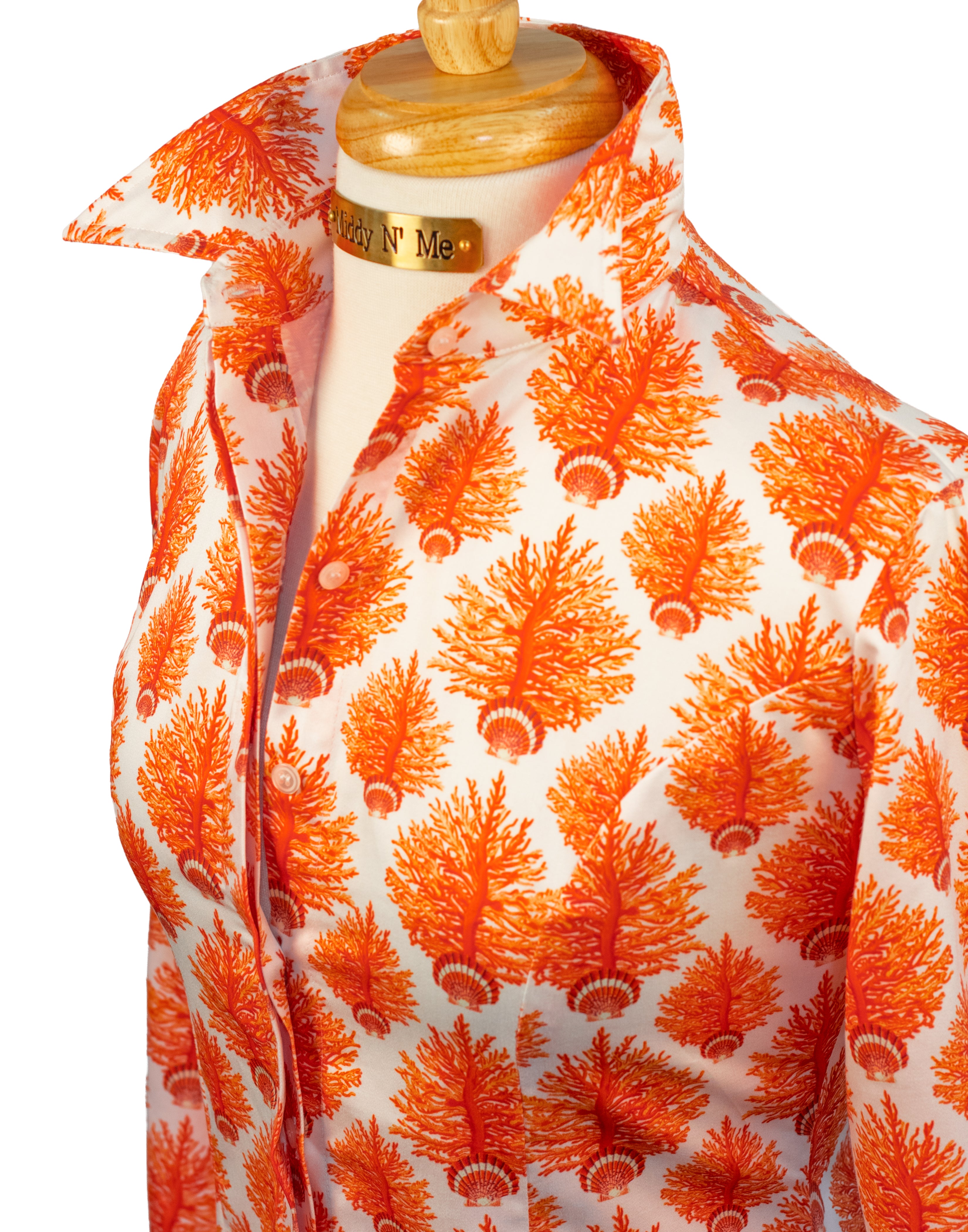 SEA BLOOMS SHIRT IN ORANGE