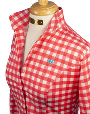 SWEET MELISSA SHIRT IN FUCHSIA GINGHAM