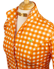 SWEET MELISSA SHIRT IN TANGERINE GINGHAM