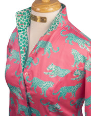 ARABELLA SHIRT IN HIBISCUS / SIZE 4 / 28" / LONG SLEEVE