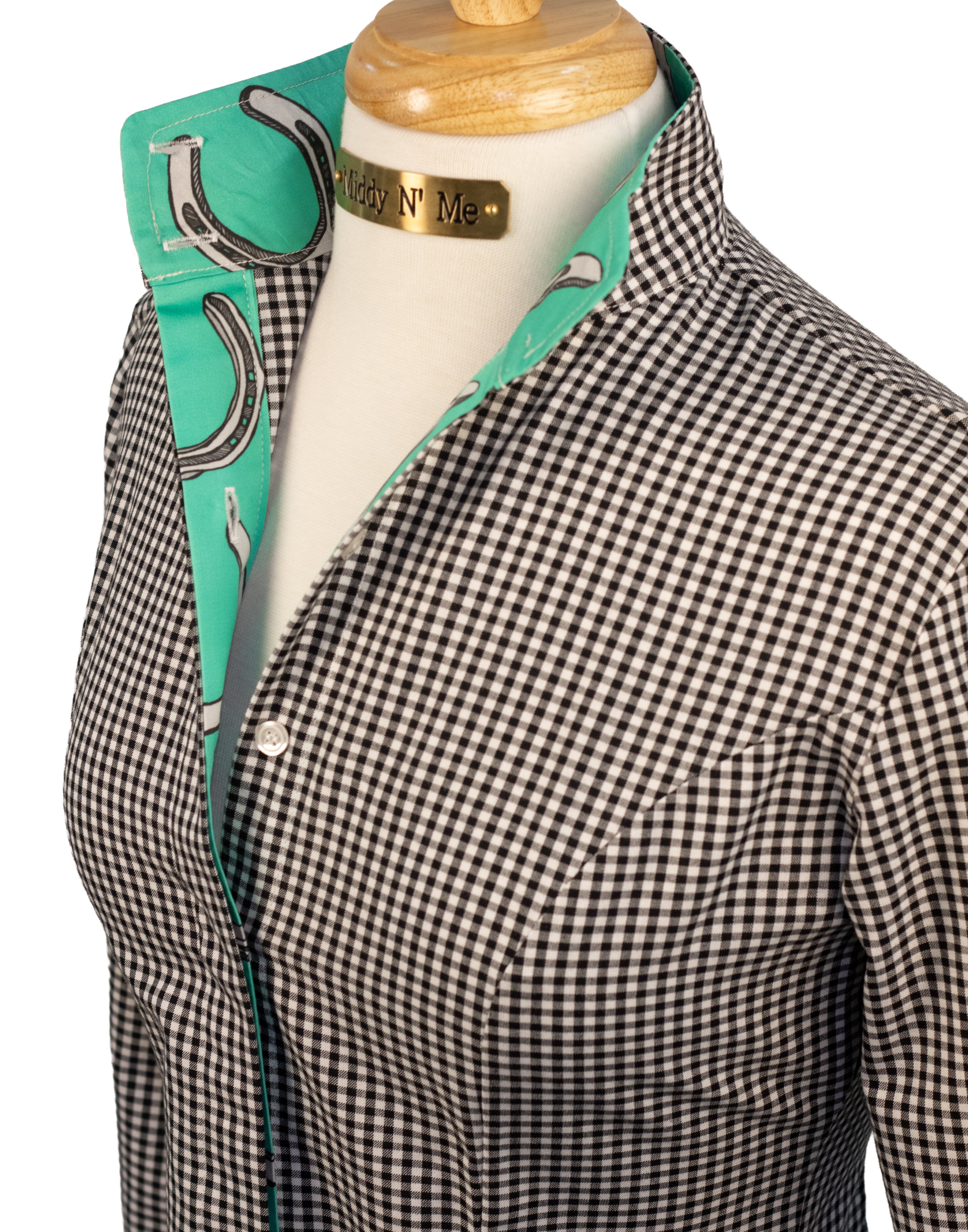 GIDDY UP SHIRT ON BLACK GINGHAM