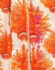 SEA BLOOMS SHIRT IN ORANGE