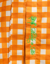 SWEET MELISSA SHIRT IN TANGERINE GINGHAM