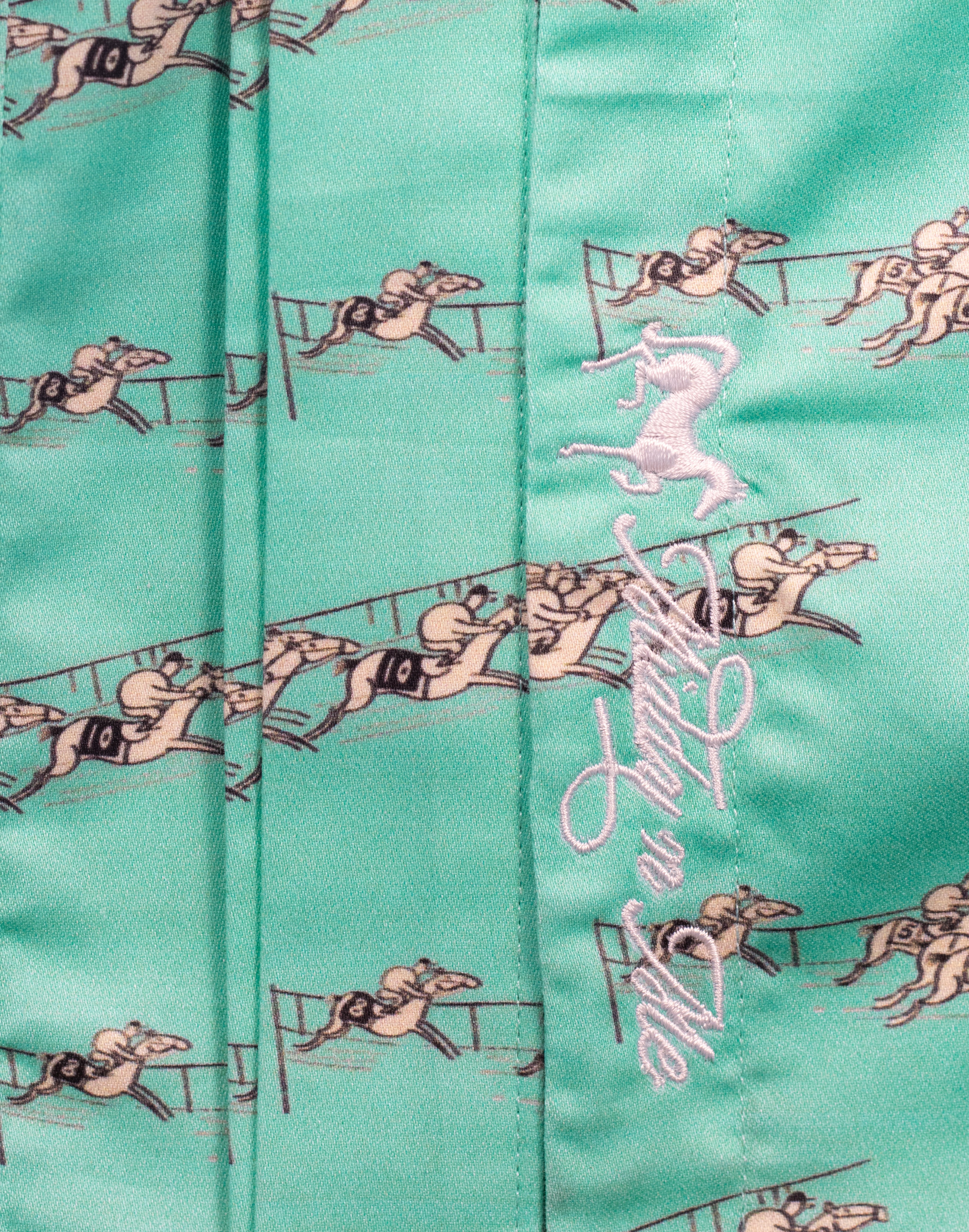 TIFFANY RACE HORSES DRESS WITH SASH